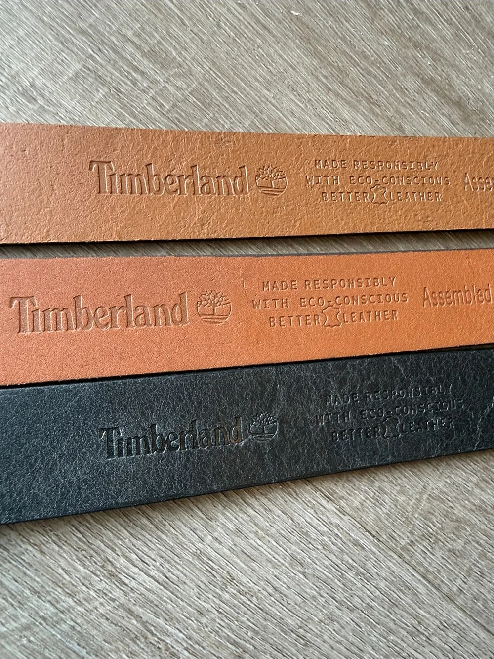 Timberland Bundle Deal 3 Pk Genuine Leather Belts Size 36 - Black Brown Chestnut